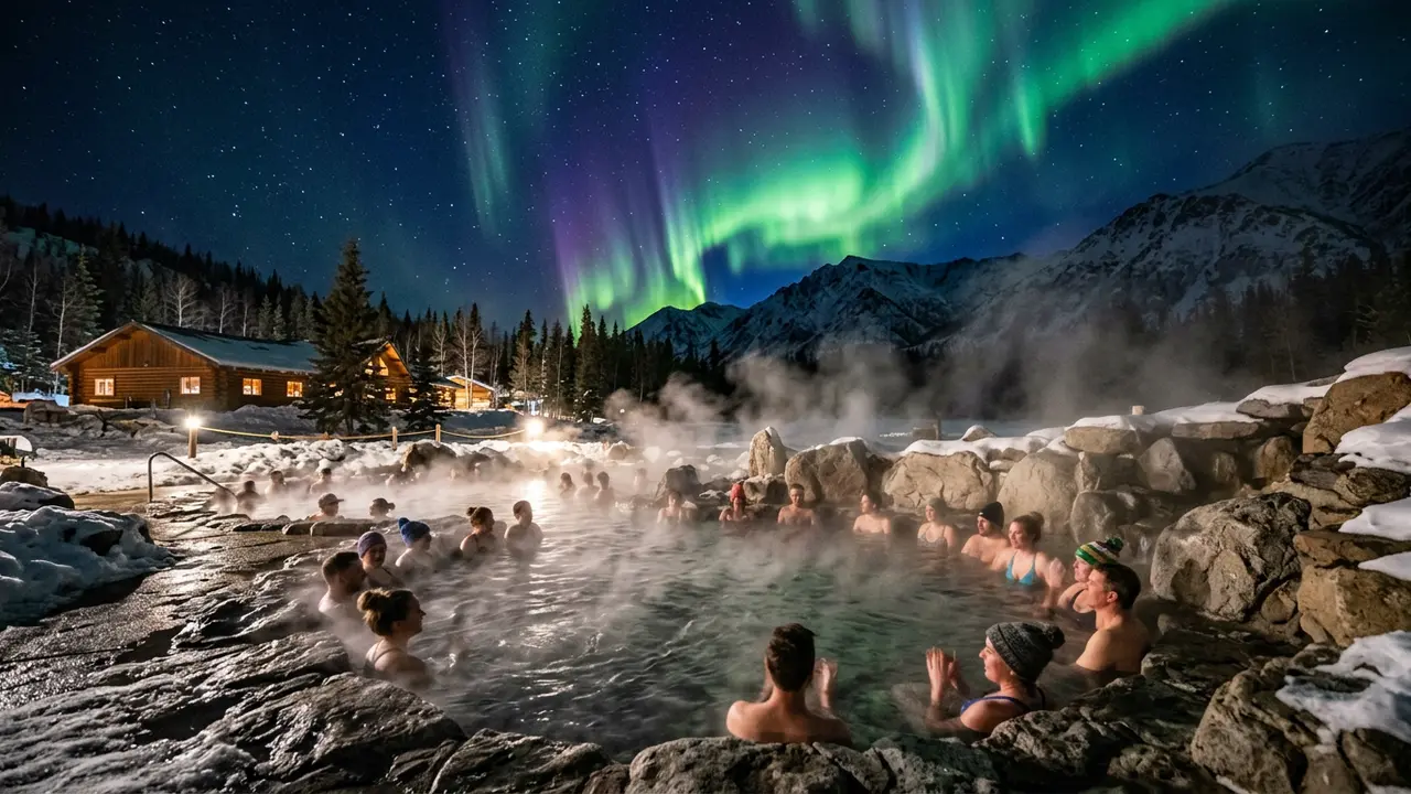 Aurora & Hot Springs Combo Tour
