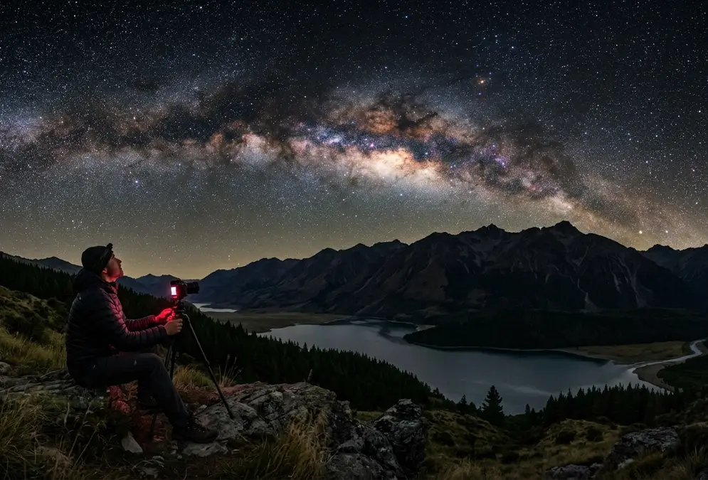 A certified dark-sky park under a brilliant star field
