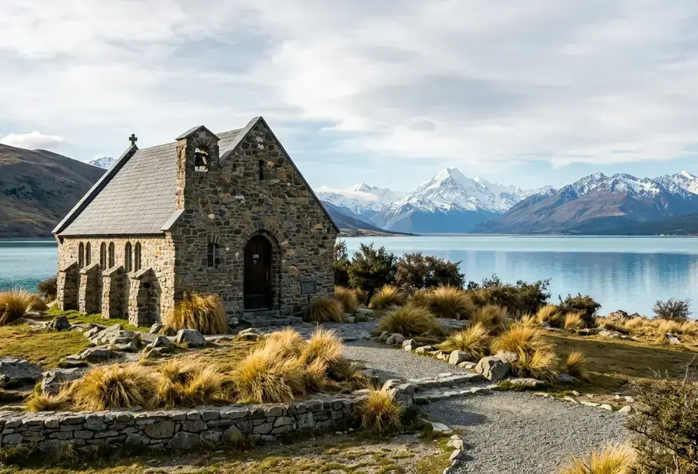 Milky Way arching over Mount John Observatory's dome above Lake Tekapo at night, one of the best stargazing spots in Aoraki Mackenzie, New Zealand's Gold Tier dark sky reserve