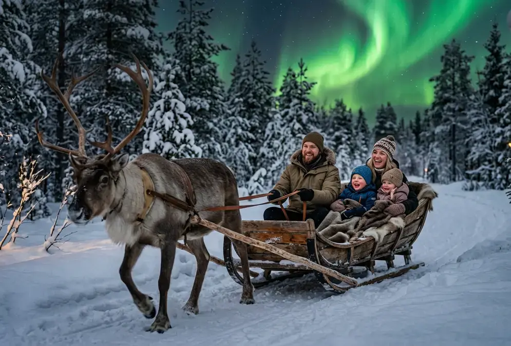 Reindeer Sleigh & Aurora Hunt Tour, Rovaniemi